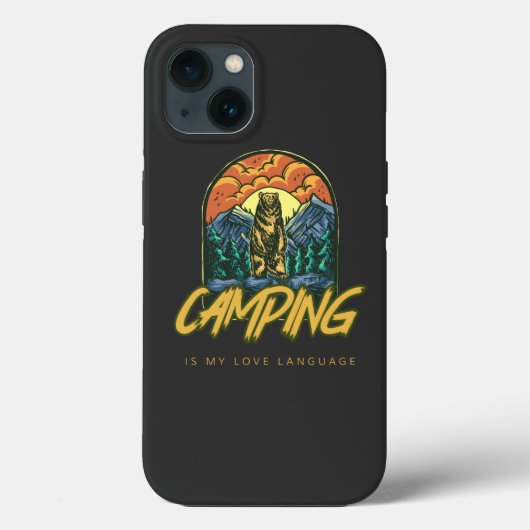 Camping is mijn liefdestaal Case-Mate iPhone case (Achterkant)