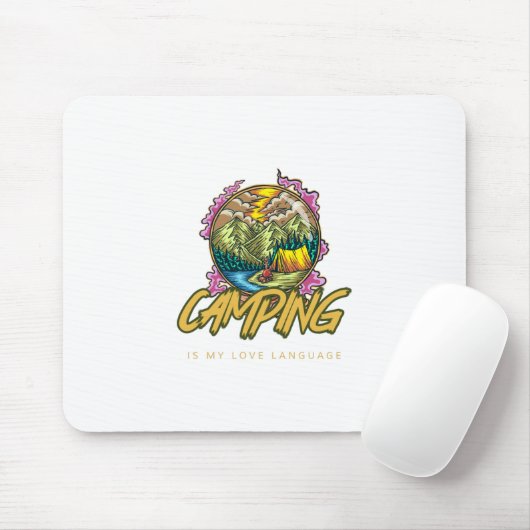 Camping is mijn liefdestaal muismat (Met muis)