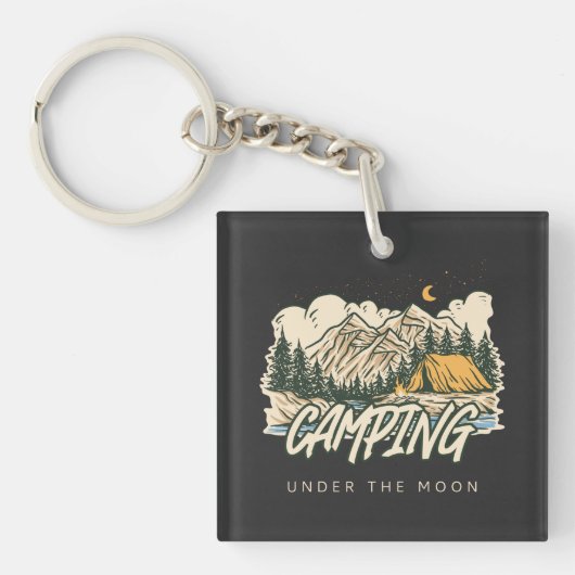 Camping is mijn liefdestaal sleutelhanger (voorkant)