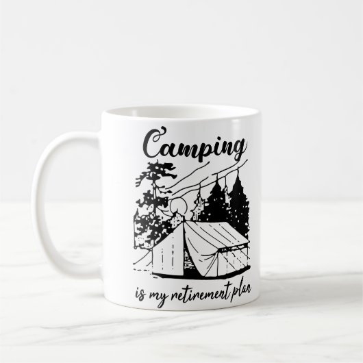 Camping is mijn pensioenplan 2021 Funny camping Koffiemok (Links)
