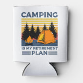 Camping is mijn pensioenplan Funny camping Gift Blikjeskoeler (Voorkant)
