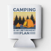 Camping is mijn pensioenplan Funny camping Gift Blikjeskoeler (Achterkant)