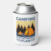 Camping is mijn pensioenplan Funny camping Gift Blikjeskoeler (Blikje Achterkant)