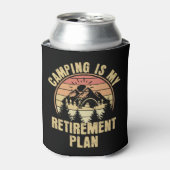 Camping is mijn pensioenplan Funny camping Gift Blikjeskoeler (Blikje Voorkant)