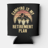 Camping is mijn pensioenplan Funny camping Gift Blikjeskoeler (Voorkant)