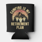 Camping is mijn pensioenplan Funny camping Gift Blikjeskoeler (Achterkant)