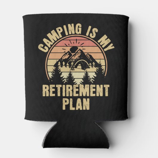 Camping is mijn pensioenplan Funny camping Gift Blikjeskoeler (Achterkant)