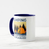 Camping is mijn pensioenplan Funny camping Gift Mok (Voorkant links)
