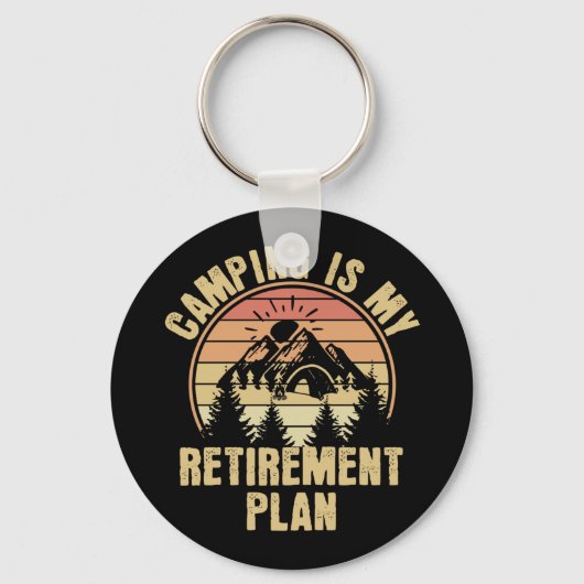 Camping is mijn pensioenplan Funny camping Gift Sleutelhanger (Voorkant)