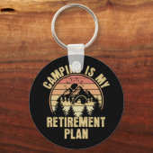 Camping is mijn pensioenplan Funny camping Gift Sleutelhanger (Voorkant)