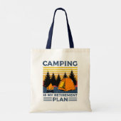 Camping is mijn pensioenplan Funny camping Gift Tote Bag (Achterkant)