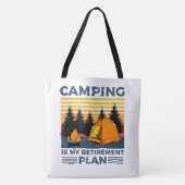 Camping is mijn pensioenplan Funny camping Gift Tote Bag (Voorkant)
