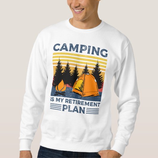 Camping is mijn pensioenplan Funny camping Gift Trui (Voorkant)