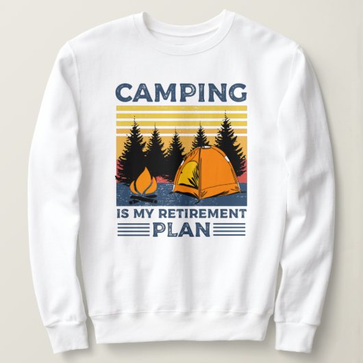 Camping is mijn pensioenplan Funny camping Gift Trui (Design voorkant)