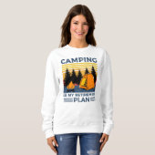 Camping is mijn pensioenplan Funny camping Gift Trui (Voorkant volledig)