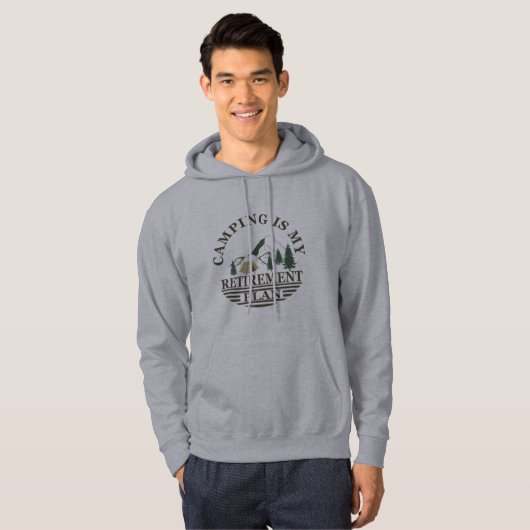 Camping is mijn pensioenplan grappig met pensioen hoodie (Voorkant volledig)