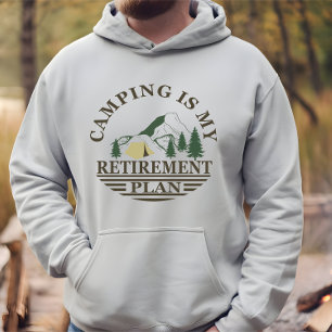 Camping is mijn pensioenplan grappig met pensioen hoodie