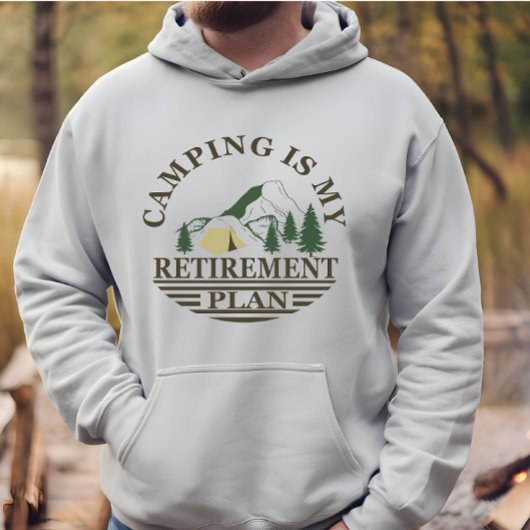 Camping is mijn pensioenplan grappig met pensioen hoodie