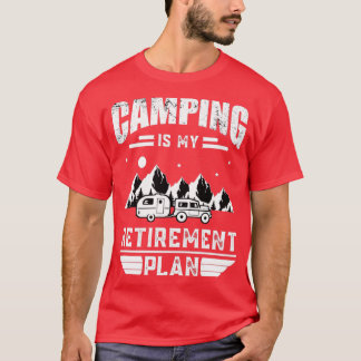 Camping is mijn pensioenplan Summer camping vinta T-shirt