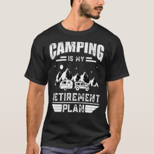 Camping is mijn pensioenplan Summer camping vinta T-shirt