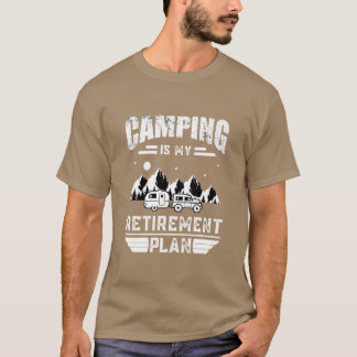 Camping is mijn pensioenplan Zomer camping vinta T-shirt