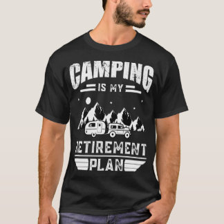 Camping is mijn pensioenplan Zomercamping Vinta T-shirt
