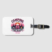 Camping is mijn therapie bagagelabel (Voorkant (horizontaal))