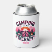 Camping is mijn therapie blikjeskoeler (Blikje Voorkant)