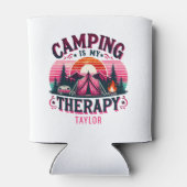 Camping is mijn therapie blikjeskoeler (Achterkant)
