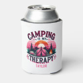 Camping is mijn therapie blikjeskoeler (Blikje Achterkant)