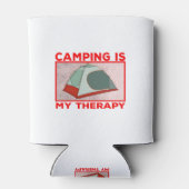 Camping is mijn therapie blikjeskoeler (Achterkant)