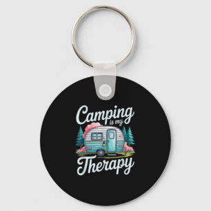 Camping is mijn therapie camper kampeer avontuur l sleutelhanger