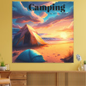 Camping is mijn Therapie | Digitale Kunst Canvas Afdruk (Insitu (Woonkamer))
