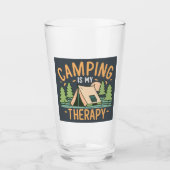 Camping is mijn therapie glas (Voorkant)