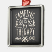Camping is mijn therapie grappige camper citaten r metalen ornament (Links)