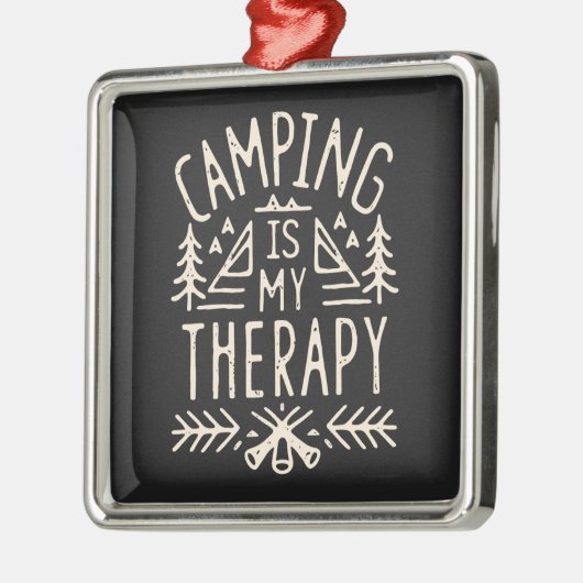 Camping is mijn therapie grappige camper citaten r metalen ornament (Links)