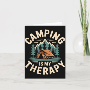 Camping is mijn therapie grappige camper kaart