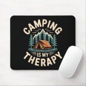 Camping is mijn therapie grappige camper muismat (Met muis)