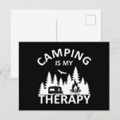 Camping is mijn therapie grappige camper slogan feestdagenkaart (Voorkant / Achterkant)