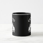 Camping is mijn therapie grappige camper slogan mok (Midden)