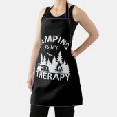 Camping is mijn therapie grappige camper slogan schort (Insitu)