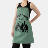 Camping is mijn therapie grappige camper slogan schort (Insitu)