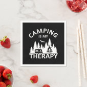Camping is mijn therapie grappige camper slogan servet (Insitu)