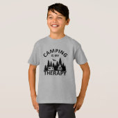Camping is mijn therapie grappige camper slogan t-shirt (Voorkant volledig)