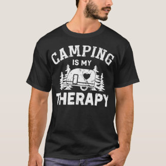 Camping Is Mijn Therapie Grappige Camping Mannen T-shirt