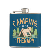 Camping is mijn therapie heupfles (Voorkant)