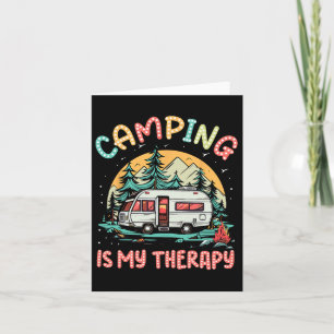 Camping is mijn therapie kampvuur zomerkamp famili kaart