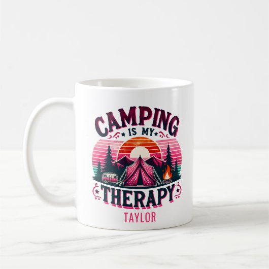 Camping is mijn therapie koffiemok (Links)