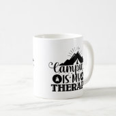 Camping is mijn therapie koffiemok (Voorkant rechts)