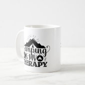 Camping is mijn therapie koffiemok (Voorkant links)